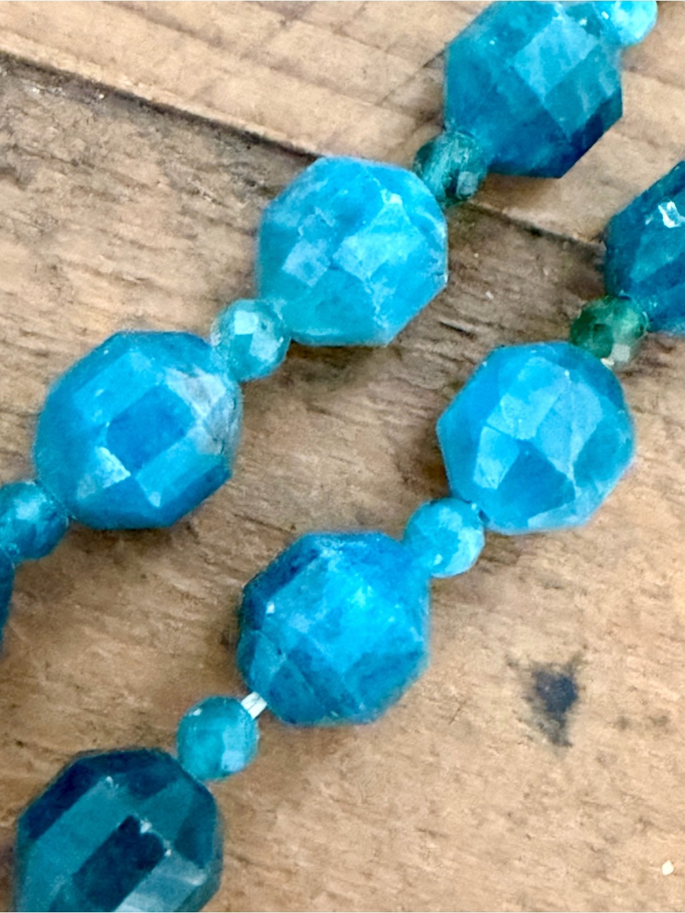 JAY KING DTR 925 STERLING SILVER FACETED BLUE APATITE BEADED DANGLE DROP EARRING